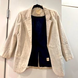 Womens boyfriend blazer | cream Urban Outfitters Silence and Noise Medium